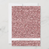 Invitation Parties scintillant rose or Rose fille étincelante (Dos)