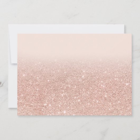 Invitation parties scintillant rose or rose vif Mme douche nu (Dos)