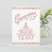 Invitation Parties scintillant rose pâle Quinceañera 15 Crown (Debout devant)