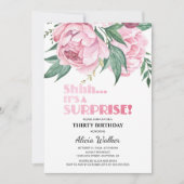 Invitation Parties scintillant rose Peony Floral Surprise Ann (Devant)