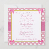 Invitation Parties scintillant rose Pointe Baby shower Invita (Dos)