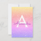 Invitation Parties scintillant rose pourpre étincelle Sweet s (Devant)