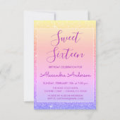 Invitation Parties scintillant rose pourpre étincelle Sweet s (Dos)