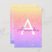 Invitation Parties scintillant rose pourpre étincelle Sweet s (Devant / Derrière)