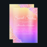 Invitation Parties scintillant rose pourpre étincelle Sweet s<br><div class="desc">Or,  rose,  bleu et violet Rainbow Pastel Ombre Faux Parties scintillant étincelante Métallic Foil Sweet 16 Anniversaire Fête Invitation. C'est l'invitation d'anniversaire parfait Sweet sixteen pour une Parties scintillant moderne et élégante Fille étincelante fête d'anniversaire. Veuillez contacter le concepteur pour les articles customisés correspondants.</div>