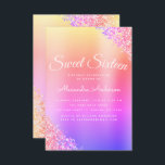 Invitation Parties scintillant rose pourpre étincelle Sweet s<br><div class="desc">Or,  rose,  bleu et violet Rainbow Pastel Ombre Faux Parties scintillant étincelante Métallic Foil Sweet 16 Anniversaire Fête Invitation. C'est l'invitation d'anniversaire parfait Sweet sixteen pour une Parties scintillant moderne et élégante Fille étincelante fête d'anniversaire. Veuillez contacter le concepteur pour les articles customisés correspondants.</div>