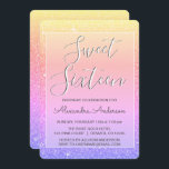 Invitation Parties scintillant rose pourpre Sweet sixteen Ann<br><div class="desc">Gold,  Purple et Pink Pastel Rainbow Sparkle Parties scintillant Sweet sixteen Anniversaire Invitation de fête. Cette invitation est parfaite pour la fête d'anniversaire Sparkle Parties scintillant Sweet 16 qui cherche à célébrer avec style.</div>