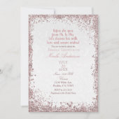 Invitation Parties scintillant rose princesse Fête des mariée (Devant)