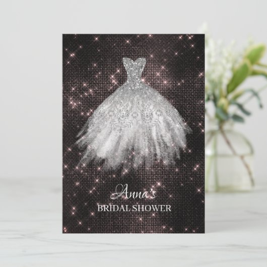 Invitation *~* Parties scintillant rose robe nuptiale robe nu (Debout devant)