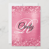 Invitation Parties scintillant rose rose et huile 50e anniver (Dos)