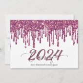 Invitation Parties scintillant Rose Rose Graduation Photo (Dos)