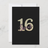 Invitation Parties scintillant rose Rose moderne Sweet sixtee (Dos)