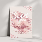 Invitation Parties scintillant rose Rose moderne Sweet sixtee
