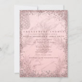 Invitation Parties scintillant rose Rose or Fiançailles anana (Devant)