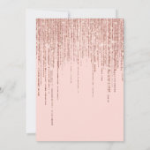 Invitation Parties scintillant rose Rose or Fringe Photo Swee (Dos)