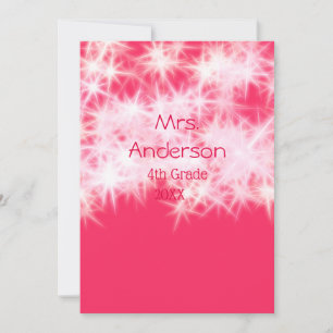 Invitation Parties scintillant rose rouge étincelante Retour