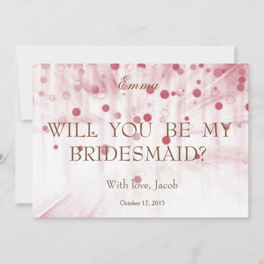 Invitation Parties scintillant rose, tu seras ma servante d'é (Devant)