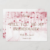 Invitation Parties scintillant rose, tu seras ma servante d'é (Devant / Derrière)