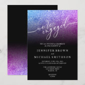 Invitation Parties scintillant rose Turquoise SPARKle Signatu (Devant / Derrière)