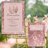 Invitation Parties scintillant rose vierge Tiara Couronne Elé