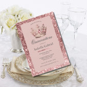 Invitation Parties scintillant rose vierge Tiara Couronne Elé
