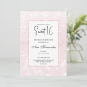 Invitation Parties scintillant rose vif élégant chic Sweet 16 (Debout devant)