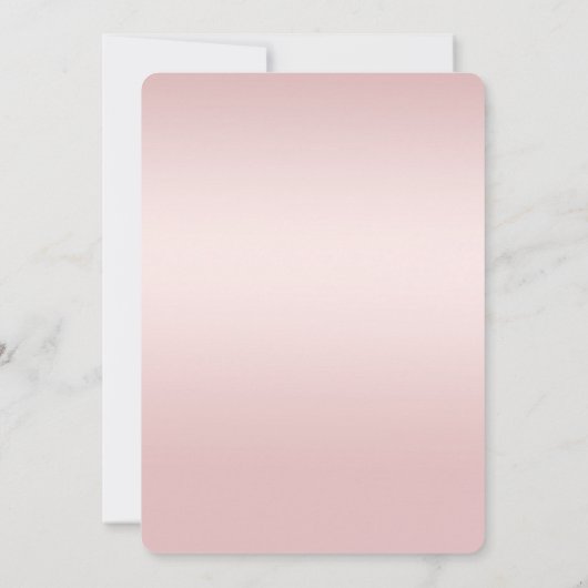 Invitation Parties scintillant rose vif Love Gold Confetti (Dos)