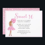 Invitation Parties scintillant rose vif Moderne Douce 16 Anni<br><div class="desc">Blush Pink Parties scintillant Modern Sweet 16 Anniversaire Invitation de fête - Notre invitation pétillante de fête d'anniversaire comprend une fille blonde tenant des ballons (sera disponible dans de nombreuses couleurs de cheveux) avec typographie script moderne et parties scintillant rose.</div>