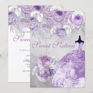 Invitation Parties scintillant Rose violet argent Gown Sweet 