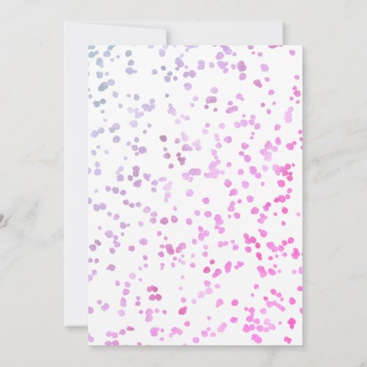 Invitation Parties scintillant rose violet moderne 12e annive (Dos)