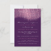 Invitation Parties scintillant Rose violet violet violet Invi (Devant)