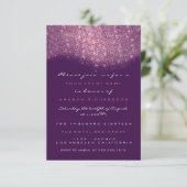 Invitation Parties scintillant Rose violet violet violet Invi (Debout devant)