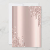 Invitation Parties scintillant Roses roses  Rose Gold 90e ann (Dos)