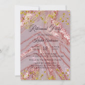 Invitation Parties scintillant Rosy Retraite (Devant)