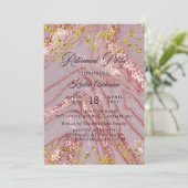 Invitation Parties scintillant Rosy Retraite (Debout devant)