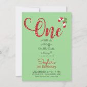 Invitation Parties scintillant rouge et verte Noël Fête 1er a (Devant)