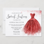 Invitation Parties scintillant rouge étonnante robe de robe d (Devant)