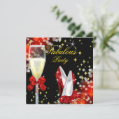 Invitation Parties scintillant rouge fabuleux talons hauts An (Debout devant)
