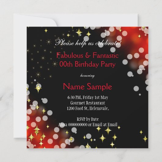 Invitation Parties scintillant rouge fabuleux talons hauts An (Dos)