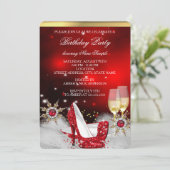 Invitation Parties scintillant Rouge High talon Chaussures Si (Debout devant)