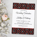 Invitation Parties scintillant rouge Monogram Poker Chip Casi<br><div class="desc">Célébrez avec style ces fabuleuses invitations de mariage. Le design moderne et très tendance est parfait pour un mariage dans le fabuleux Las Vegas ou un casino. Le libellé est facile à personnaliser et vos invités seront si excités d'obtenir ces invitations dans le courrier.</div>