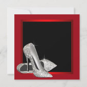 Invitation Parties scintillant rouge noir talons hauts femmes (Dos)