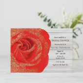Invitation Parties scintillant rouge or Rose bois blanc Shabb (Debout devant)
