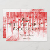 Invitation Parties scintillant Rouge Serez-Vous Mon Invitatio (Devant / Derrière)