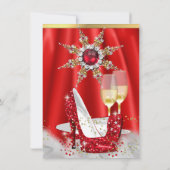 Invitation Parties scintillant Rouge talon haute chaussures G (Dos)