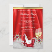 Invitation Parties scintillant Rouge talon haute chaussures G (Devant)