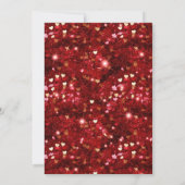 Invitation Parties scintillant rouge Valentine Coeurs Sweet s (Dos)