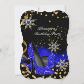 Invitation Parties scintillant Royal Blue High Heures Noir An (Devant)