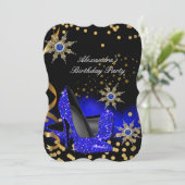 Invitation Parties scintillant Royal Blue High Heures Noir An (Debout devant)