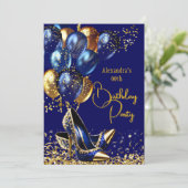 Invitation Parties scintillant Royal Navy Blue Gold talons Ba (Debout devant)